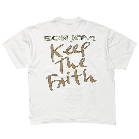 BON JOVI KEEP THE FAITH WHITE FITS XL 7263
