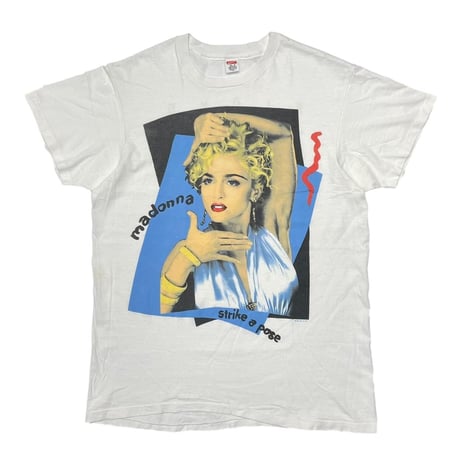 MADONNA BLOND AMBITION STRIKE A POSE 1990 TEE WHITE HANES XL 1163