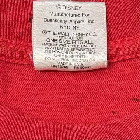 DISNEY VINTAGE CLASSIC MICKEY MOUSE LINK PRINT RED FITS XL 0218