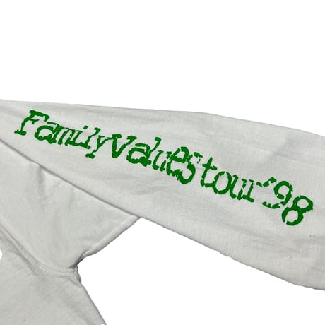 KORN FAMILY VALUE TOUR '98 LS WHITE FRUIT OF THE LOOM XL 4439