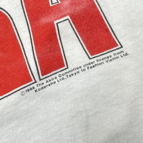 AKIRA 1988 KANEDA BIKE TEE WHITE FRUIT OF THE LOOM LARGE 5865