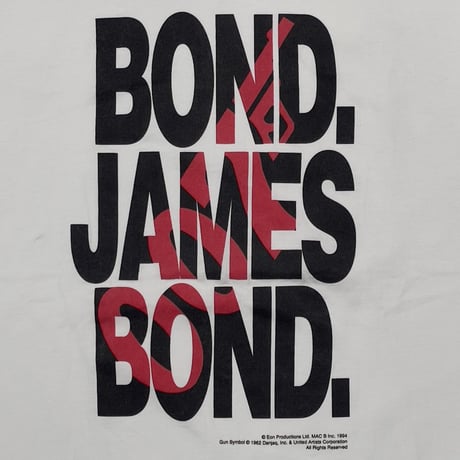 007 1994 BOND. JAMES BOND. MOVIE PROMO WHITE TULTEX XL 8891