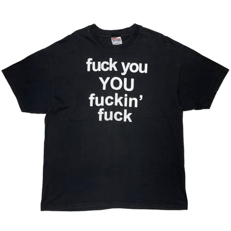 OLD&VINTAGE FUCK YOU FUCKING FUCK BLACK HANES XL 0843
