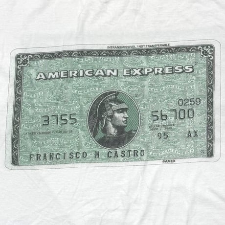 AMERICAN EXPRESS CARD DOUBLE SIDE FRANCISCO M CASTRO WHITE XL 8876