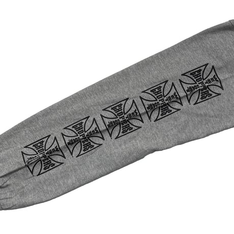 WEST COAST CHOPPERS IRON CROSS LS ASH GREY LARGE 8561