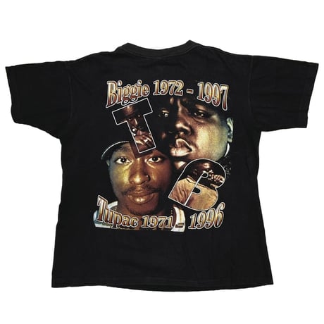2PAC x THE NOTORIOUS B.I.G. MEMORIAL RAP DESIGN SHORT HILLS TEE XL 0774