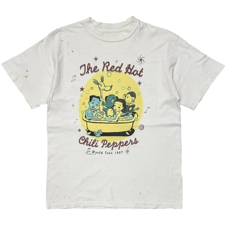 RED HOT CHILI PEPPERS ONE HOT MINUTE WORLD TOUR 1997 BATHROOM WHITE FITS LARGE 0839