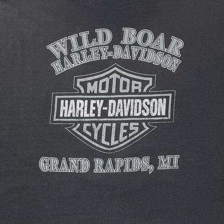 HARLEY DAVIDSON WILD BOAR GRAND RAPIDS FADED POCKET TEE LARGE 9893
