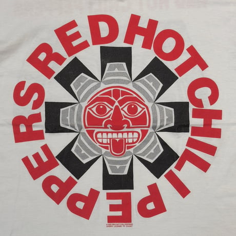 RED HOT CHILI PEPPERS 1991 DOUBLE SIDE Aztec WHITE GIANT LARGE 6927
