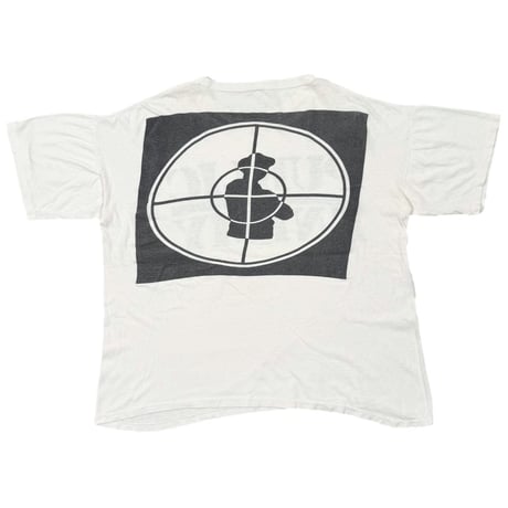PUBLIC ENEMY TARGET LOGO DOUBLE SIDE WHITE FITS XL 0981