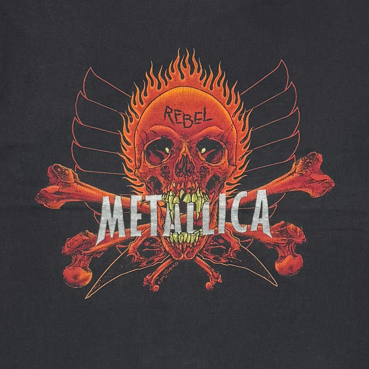 METALLICA PUSHEAD YING YANG REBEL SKULL FITS XL