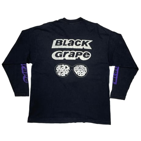 BLACK GRAPE IT'S GREAT WHEN YOU’RE STRAIGHT YEAH LS TEE BLACK SCREEN STARS XL 3435