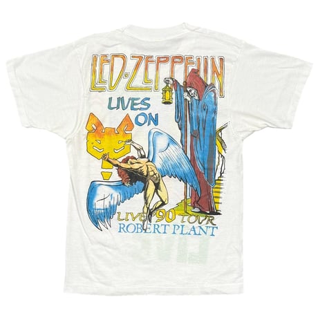 LED ZEPPELIN ROBERT PLANT '90 TOUR BOOTLEG WHITE MEDIUM 7667