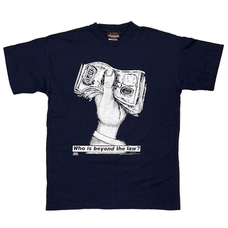RAGE AGAINST THE MACHINE 1997 Who is beyond the law ? BARBARA KRUGER NAVY ARTIMONDE XL 8210