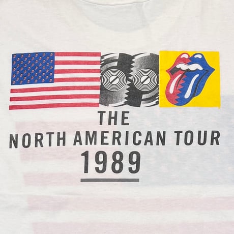 THE ROLLING STONES 1989 THE NORTH AMERICAN TOUR WHITE FITS XL 1474