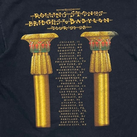 THE ROLLING STONES BRIDGES TO BABYLON GOLDEN LIP & TONGUE FITS XL 4396