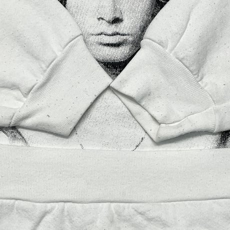 THE DOORS JIM MORRISON RED TEXT PORTRAIT CREWNECK SWEAT WHITE SCREEN STARS LARGE 7350