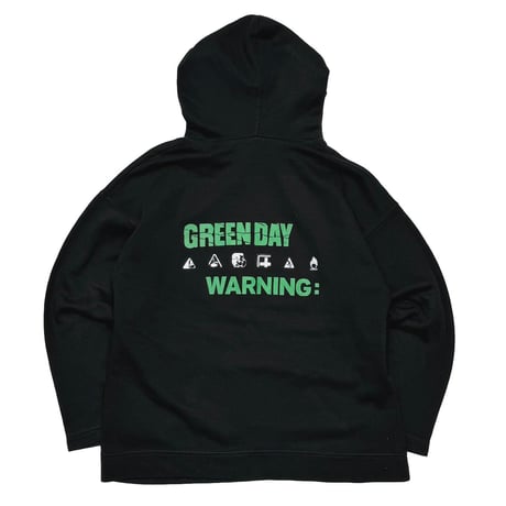 GREEN DAY WARNING MEMBER PHOTO SWEAT HOODIE BLACK FITS XL 5443