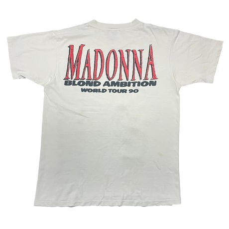 MADONNA BLOND AMBITION WORLD TOUR 90 WHITE ONEITA LARGE 1314