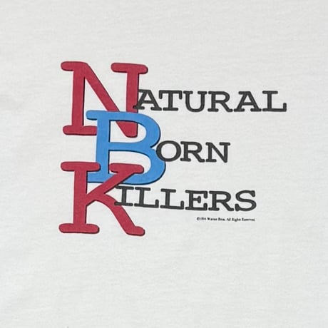 NATURAL BORN KILLERS	1994 NBK TEXT WHITE HANES LARGE 8906