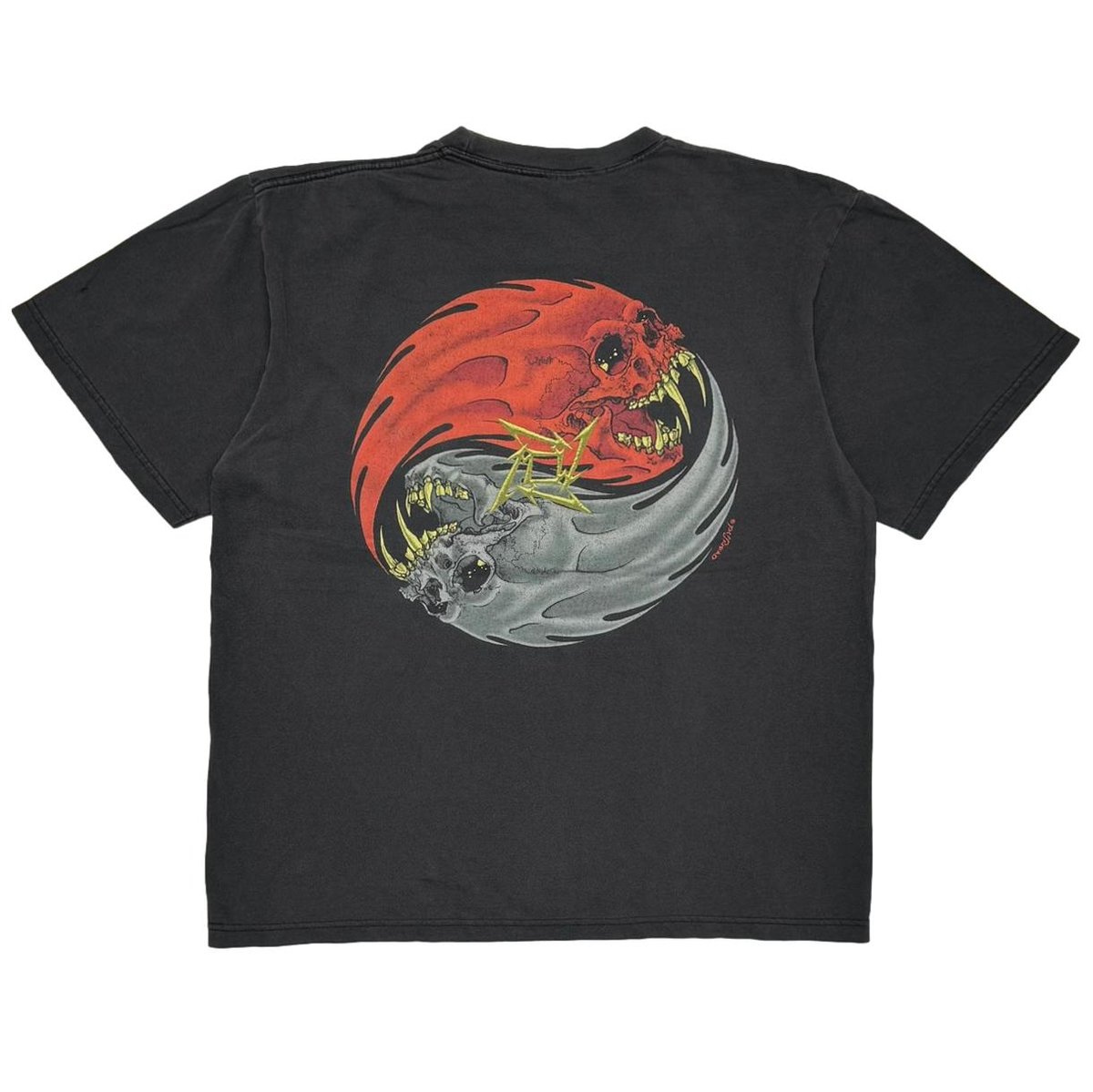 METALLICA PUSHEAD YING YANG REBEL SKULL FITS XL