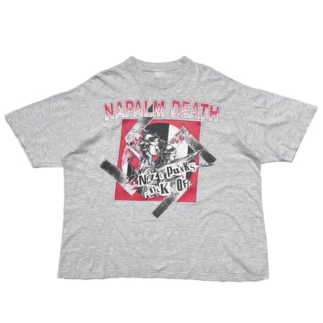 NAPALM DEATH 1993 NAZI PUNKS FUCK OFF GREY FITS XL-XXL 8401