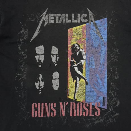 METALLICA x GUNS N' ROSES x FAITH NO MORE TOUR 1992 FRUIT OF THE LOOM LARGE 7378
