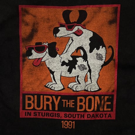 OLD & VINTAGE STURGIS BONER BURY THE BONE 1991 HANES LARGE 9151