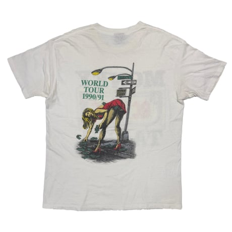 AC/DC 1990 MONEY TALKS WORLD TOUR 1990/91 WHITE BROCKUM XL 0401