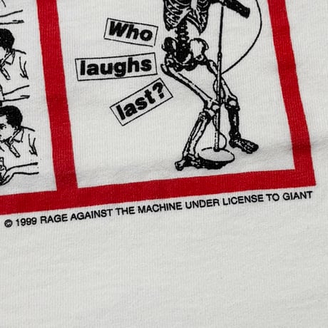 RAGE AGAINST THE MACHINE 1999 BARBARA KRUGER WHITE GIANT XL 8640
