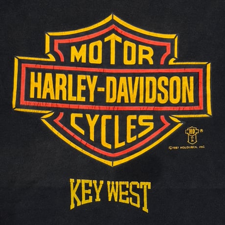 HARLEY DAVIDSON 1987 KEY WEST EMBLEM LOGO FRUIT OF THE LOOM XL 1877