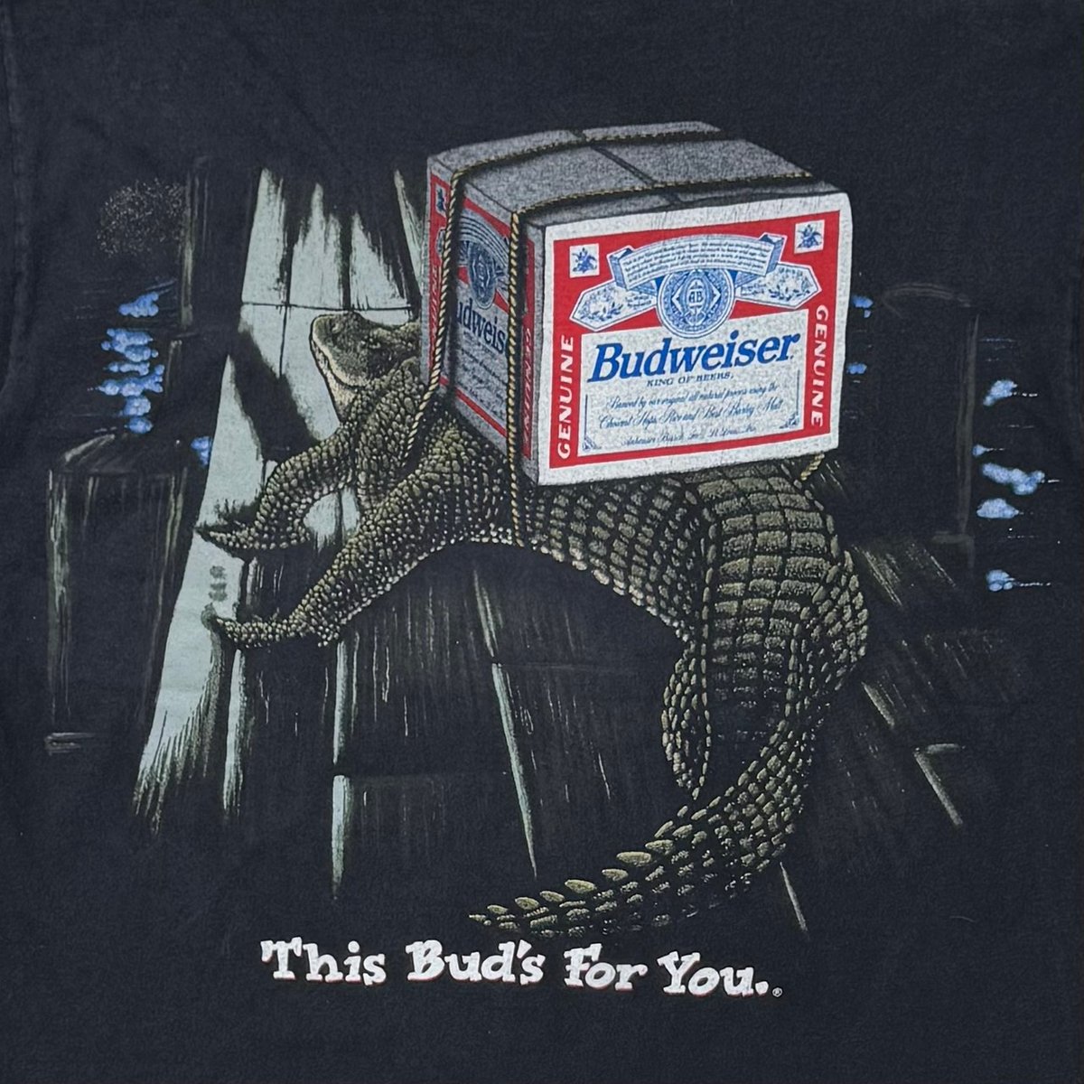 Budweiser 1996 3 FROGS ON THE CROCODILE TULTEX