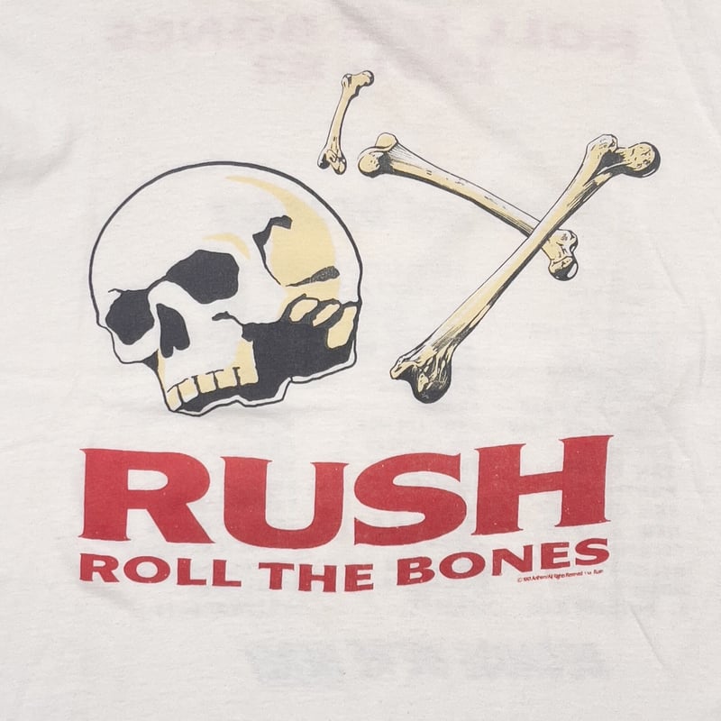 RUSH 1991 ROLL THE BONES TOUR 1991-92 BONE WHIT