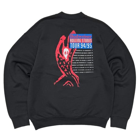 THE ROLLING STONES SPIKE TONGUE Budweiser 94/95 CREWNECK SWEAT FRUIT OF THE LOOM XL 9471