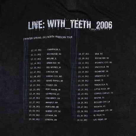 NINE INCH NAILS LIVE:WITH TEETH 2006 FITS M-L 7274
