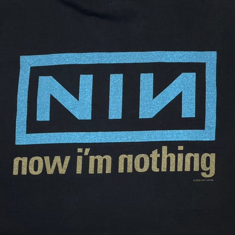 NINE INCH NAILS 2002 now i'm nothing FRUIT OF THE LOOM XL 0132