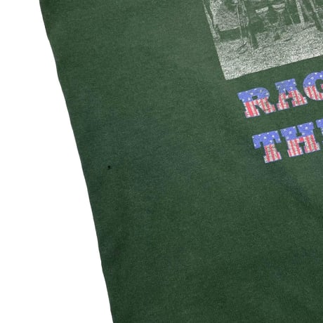 RAGE AGAINST THE MACHINE WE SUPPORT OUR TROOPS GREEN TULTEX XL 8393