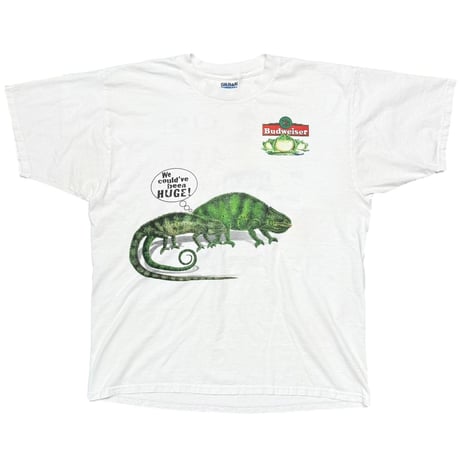 Budweiser LIZARDS & FROGS GIVE US THE PART ~ WHITE GILDAN XL 1864
