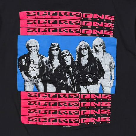 SCORPIONS CRAZY WORLD TOUR FRONT MEMBER BACK TOUR 1991 EURO LARGE 8340
