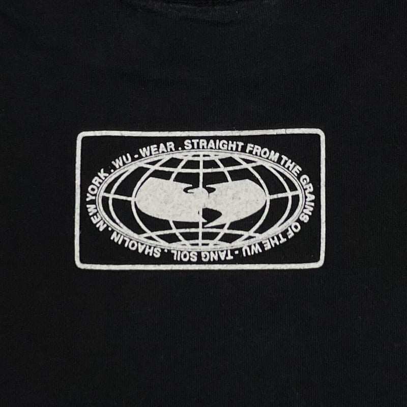 WU-TANG CLAN WU-WEAR EARTH LOGO TEE FITS XL 280 WU-TANG CLAN WU-WEAR EARTH LOGO TEE FITS XL 280