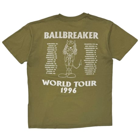 AC/DC BALLBREAKER WORLD TOUR 1996 SAGE GREEN FITS LARGE 8620