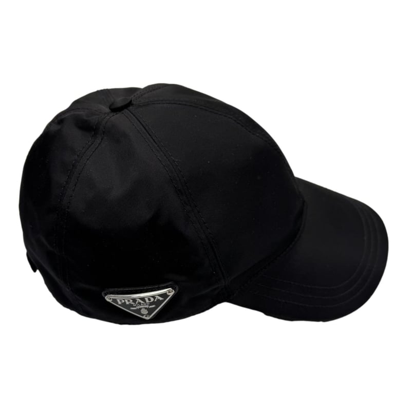 PRADA RE- NYLON BASEBALL CAP BLACK XXL | greatL