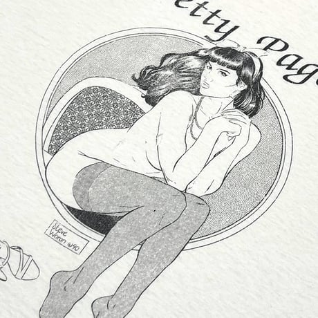 BETTIE PAGE MONOCHROME BETTY PAGE ILLUST WHITE STEDMAN XL 3327