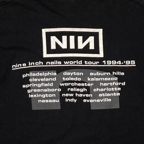 NINE INCH NAILS the downward spiral WORLD TOUR 94-95 FRUIT OF THE LOOM XL 6926