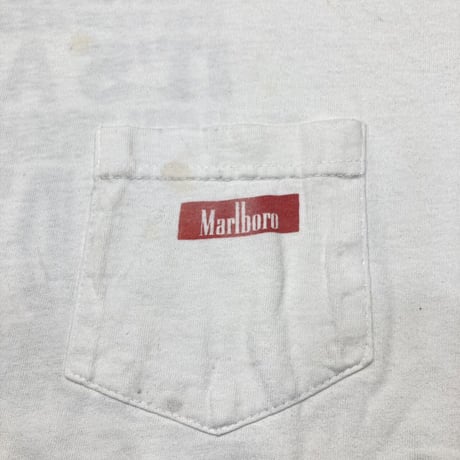 Marlboro COWBOYS STILL... HEAD OUT POCKET TEE WHITE FITS XL 9974