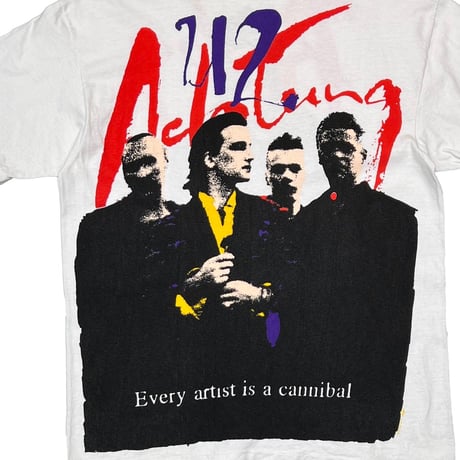 U2 1991 ZOO WHITE HANES LARGE 5277