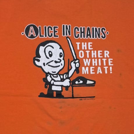 ALICE IN CHAINS THE OTHER WHITE MEAT ORANGE HANES XL 2342