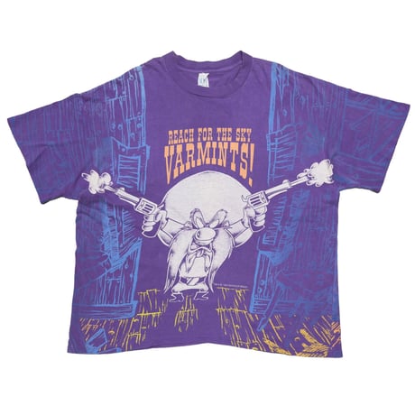 LOONEY TUNES YOSEMITE SAM 1993 REACH FOR THE SKY VARMINTS! OVP PURPLE FITS XL-XXL 7320