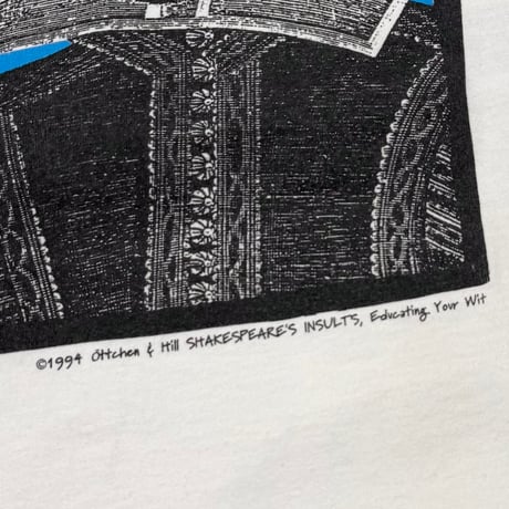 WILLIAM SHAKESPEARE 1994 YOU CRUSTY BOTCH OF NATURE JERZEES XL 9342
