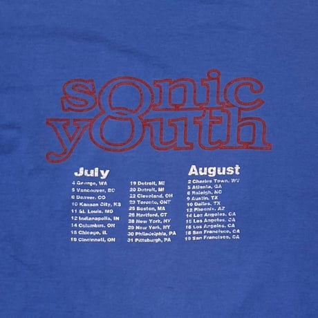 SONIC YOUTH WASHING MACHINE BLUE FRUIT OF THE LOOM XL 6410